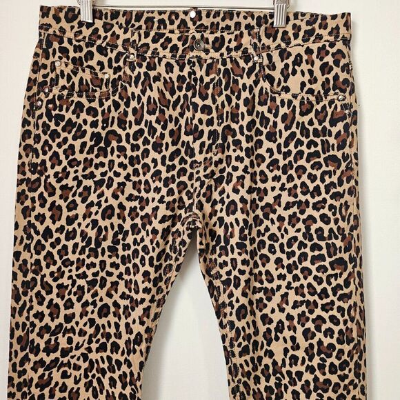 EUC LIKE NEW ZARA ANIMAL PRINT MID RISE SOFT PANTS SIZE 34 WOMENS - Picture 5 of 16